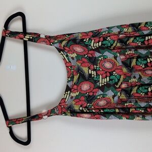 Natural Life Mia Open Tie Back Maxi Dress Boho Floral Long Sundress Size L